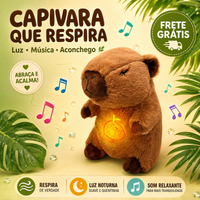 Capivara de Pelúcia que Respira