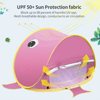 Barraca com Piscina para Bebê (Proteção UV) — Baby Shark