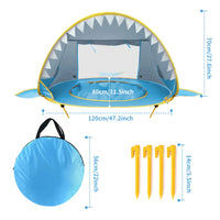 Barraca com Piscina para Bebê (Proteção UV) — Baby Shark
