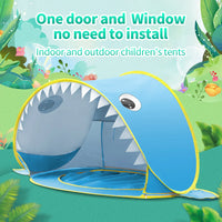 Barraca com Piscina para Bebê (Proteção UV) — Baby Shark