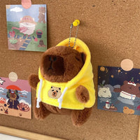 Cute Capybara Plush Toy Hoodie with Wings Simulation Doll Small Size Stuffed Animals Anime Fluffty Toy Birthday Party