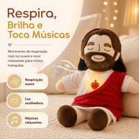 Pelúcia Menino Jesus que Respira e Transmite Paz